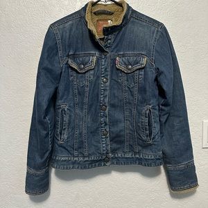 Levi's Denim Trucker Jacket Sherpa  Womens